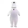 IRETG disfraz Oso polar adulto hinchable Osos blancos Vestido elegante Divertido traje de mono de oso marino fiesta de Halloween de Navidad juego de rol