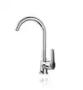 Grifo para Lavabo y Fregadero Cocina, Grifo para Fregadero acero inoxidable,caño giratorio 360 Grifo de Fregadero Alto (cromado) (G1)