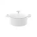 Cuisinart 5.5 QT. Round Cast Iron Casserole, Glossy White