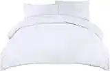 Utopia Bedding Housse de Couette 200x200 cm avec 2 Taies d'oreiller 50x75 cm (Blanc) - Parure de Lit 200x200 cm - Ensembles de Housses de Couette en Microfibre brossée Douce