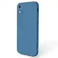 Yisica 1 Piezas Funda para iPhone XR, Funda de Silicona con Diseño Especial de Borde Recto, Protección Completa para iPhone XR, Azul Marino