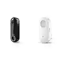 Arlo Essential Wireless Video Doorbell Security Camera, 1080p HD doorbell camera HD, AVD2001B, Black & Certified Accessory, Chime 2, Audible Alerts, Built-in Siren, Customisable Melody, AC2001