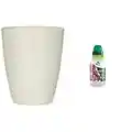 greemotion Vaso in plastica per Le Orchidee con Fondo sollevato & ldquo;Ornella & rdquo;, Diametro ca. 13 cm x Altezza ca. 15 cm, Vaso per Orchidea, Bianco & Fito Orchidee Plus, Concime