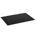 1x Black 50cm x 40cm Glass Chopping Board - Small Kitchen Worktop Saver Counter Top Protector Mat - by Harbour Housewares