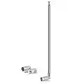 Bingfu Antenna Radio DAB FM Telescopica Ricambio Antenna Radiolina Radio Portatile 75 Ohm 7 Sezioni per Tivoli Panasonic Yamaha Onkyo Denon Pioneer Ricevitore Stereo Casa Sintonizzatore HiFi