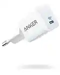 Anker 511 (Nano) 20W iPhone USB C Ladegerät, PIQ 3.0 , Geeignet für iPhone 13/13 Mini/13 Pro/13 Pro Max, Galaxy, Pixel 4/3, iPad Pro, AirPods Pro, Mattweiß (Ohne Ladekabel)