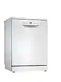 Bosch Home & Kitchen Appliances SMS2ITW08G Dishwasher 12 place settings, ExtraDry, Glass Protection, Height Adjustable Top Basket, DosageAssist, 60cm wide, White, Freestanding