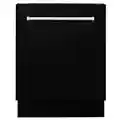ZLINE 24" Tallac Series 3rd Rack Tall Tub Dishwasher in Black Matte with Stainless Steel Tub, 51dBa (DWV-BLM-24)