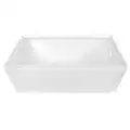 KINGSTON BRASS VTDE603122R 60-Inch Contemporary Alcove Acrylic Bathtub with Right Hand Drain and Overflow Holes, White