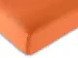 Drap Housse 57 Fils/cm² 90 x 190 cm Orange pour lit 1 Place