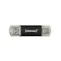 Intenso Twist Line 128 GB, Dual USB-Stick 3.2 Gen 1x1, USB-C und USB-A, 70MB/s, Anthrazit