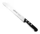 ARCOS Cuchillo Panero con Hoja de Acero Inoxidable Nitrum 200 mm, Cuchillo Pan óptimo para uso doméstico diario, Obtenga una gran variedad cortes para su comida, Serie Universal, Color negro