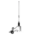 UAYESOK Antenna marina VHF 156-163 Mhz Base per barca Antenna 38,8 cm (15,3 pollici) con cavo coassiale RG58 da 5 m Connettore PL259 e staffa di montaggio a L per radioamatore marino mobile