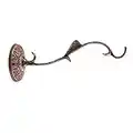 NKlaus 17cm Long Support Mural Laiton Bronze Crochet Lampe à Huile Support Lanterne Lampes Tous Temps Travail Manuel Crochet Mural 2189