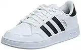 adidas Femme BREAKNET Chaussures de Tennis, FTW Bla/Negbás/Plamet, Fraction_40_and_2_Thirds EU