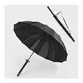 New Samurai Sword Handle Umbrella Ninja Katana Japanese Long Umbrella 16 Bones Sun＆Rain Umbrella Windproof Waterproof For Men Women (Color : Black)