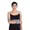 Wonder Care-Left Right Shoulder Immobilizer Arm Sling Elastic Brace for Clavicle Collar Bone Dislocation Subluxation Shoulder stabilizer Compression Brace After Rotator Cuff Surgery-Grey size-4