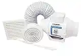 Complete Kit in White Colour- High Power Shower Extractor Fan with Timer for Bathroom, En-Suite, Wet /Utility Rooms, Workshop, Office, Warehouse, Shop Damp Mould Control