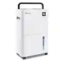 Dehumidifier 3500 Sq. Ft 50 Pint BRITSOU Dehumidifiers for Home Basements Bedroom Laundry with Drain Hose | Quiet Dehumidifier for Medium to Large Room | Dry Clothes Mode | Intelligent Humidity Control with 24HR Timer (white)