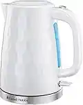 Russell Hobbs 26050 Cordless Electric Kettle - Contemporary Honeycomb Design with Fast Boil and Boil Dry Protection, 1.7 Litre, 3000 W, White