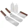 Onlyfire Multi-purpose Grill and Griddle Spatula Set Fits for Blackstone Grill, Camp Chef Flat Top Grill and Other Grills