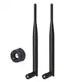 Bingfu Dual Band WiFi 2.4GHz 5GHz 5.8GHz 6dBi MIMO RP-SMA Male Antenna (2-Pack) for WiFi Router Signal Booster Repeater Wireless Network Card USB Adapter Security IP Camera Video Surveillance Monitor