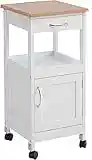 Kit Closet 7040028004 - Carro de cocina 1 puerta + cajón, madera/blanco, 37 x 37 x76