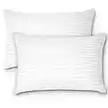 Lot de 2 oreillers de lit pour dormir - En fibre douce - Taille Queen Size - Pour la maison et l'hôtel - Luxueux, rafraîchissant et respirant