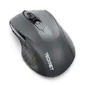 TECKNET Ratón Inalámbrico Bluetooth - 2600 dpi Pro Wireless Mouse con Indicador de Batería, 6 Botones, 24 Meses Duración de Batería, Óptico Ratón sin Receptor para Ordenador, Portátil, MacBook