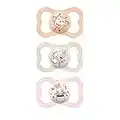 MAM Air Night & Day Baby Pacifier, for Sensitive Skin, Glows in The Dark, 6-16 Months, Girl, 3 Count (Pack of 1)