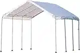 ShelterLogic MaxAP - Gazebo da esterno a 8 gambe o tettoia in acciaio resistente, 10 x 50 cm, colore: Bianco