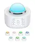 White Noise Machine,Kuulaa Macchina del Rumore Bianco Portatile con 18 suoni naturali e luce 7 notturna per il bambino che dorme per Dormire per Neonati, Adulti