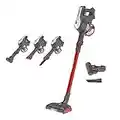 Hoover H-FREE 100 HF122GPT 011 Aspirapolvere Elettrica Senza Fili, Senza Sacco, 170W, 0,9 L, Ciclonico, Mini Turbo Spazzola, Autonomia 40 Min, Rosso