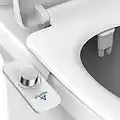 Bidet Attachment, ANBSR Ultra-Slim Bidet Dual Nozzle Feminine Wash and Posterior Wash Bidet Attachment for Toilet, Non-Electric Fresh Cold Water Bidet Toilet Seat Attachment with Pressure Controls