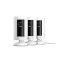 Ring Indoor Cam (1st Gen), Compact Plug-In HD security camera with two-way talk, Works with Alexa | 3-pack, White