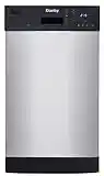 Danby 18 Inch Built in Dishwasher, 8 Place Settings, 6 Wash Cycles and 4 Temperature + Sanitize Option, Energy Star Rated with Low Water Consumption and Quiet Operation - Stainless (DDW1804EBSS)