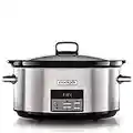 Crockpot Electric Slow Cooker | Programmable Digital Display | Large 7.5L Capacity (up to 10 People) | Keep Warm Function & 20-Hour Countdown Timer | Stainless Steel [CSC063]