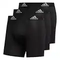 adidas Men's Performance Boxer Brief Underwear (3-Pack), Black/Light Onix Grey, Large