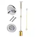 Tub Drain Linkage Assembly with Trip Lever and Strainer Done Cove, Fit for Trip Lever Bath Tub Waste and Overflow Drain by Artiwell