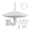 Upgraded Version - ANTOP AT-415B 720° UFO Dual Omni-Directional Outdoor HDTV Antenna with Exclusive Smartpass Amplifier &4G LTE Filter, Fit for Outdoor/RV/Attic Use(33ft Coaxial Cable,4K UHD Ready)