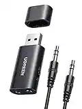 UGREEN USB Bluetooth 5.1 Adaptador Bluetooth para TV con 3.5mm Cable de Audio 2 en 1 Receptor y Transmisor Bluetooth para Televisión PC Amplificador Coche Móvil Altavoces Auriculares Bluetooth