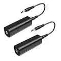 KSRIDOTE 2 PCS Ground Loop Noise Isolator for Car Audio/Home Stereo System, Ground Loop Isolator Noise Filter with 3.5mm Audio Cable