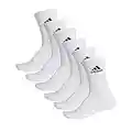 adidas Men's Cush Crw 6pp Socks, WHITE/WHITE/WHITE/WHI, M