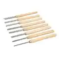 Silverline - Ciseaux pour tour à bois, 8 pcs (303159)