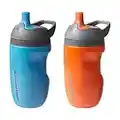 Tommee Tippee Insulated Sportee Bottle, Sippy Cup for Toddlers, 12 months+, 9oz, Spill-Proof, Easy to Hold Handle, Bite Resistant Spout, Pack of 2, Blue and Orange