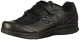 New Balance Men's 577 V1 Hook and Loop Walking Shoe, Black/Black, 11 XW