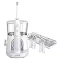 WaterPik Sonic-Fusion 2.0 Brush + Floss Electric Toothbrush with 1 base + 1 handle + 8 brush heads & covers + 1 travel case (White)