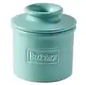 Butter Bell - The Original Butter Bell crock by L Tremain, a Countertop French Ceramic Butter Dish Keeper for Spreadable Butter, Café Matte Collection, Aqua