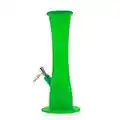 Wasserbong aus Acryl mit Raucherbong-Percolator, 14,5 mm Silikon-Wasserpfeife Bong Schale 23 cm Wasserbong mit weichen, sicheren faltbaren Hookahs Bongs von (Green Bong-1) (Grün bong-1)