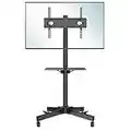 BONTEC Soporte TV Pie, Soporte TV Suelo para Televisor de 23-60 Pulgadas Plasma/LCD/LED, Soporte TV Ruedas de Inclinación Altura Ajustable MAX Vesa 400x400mm, hasta 25KG